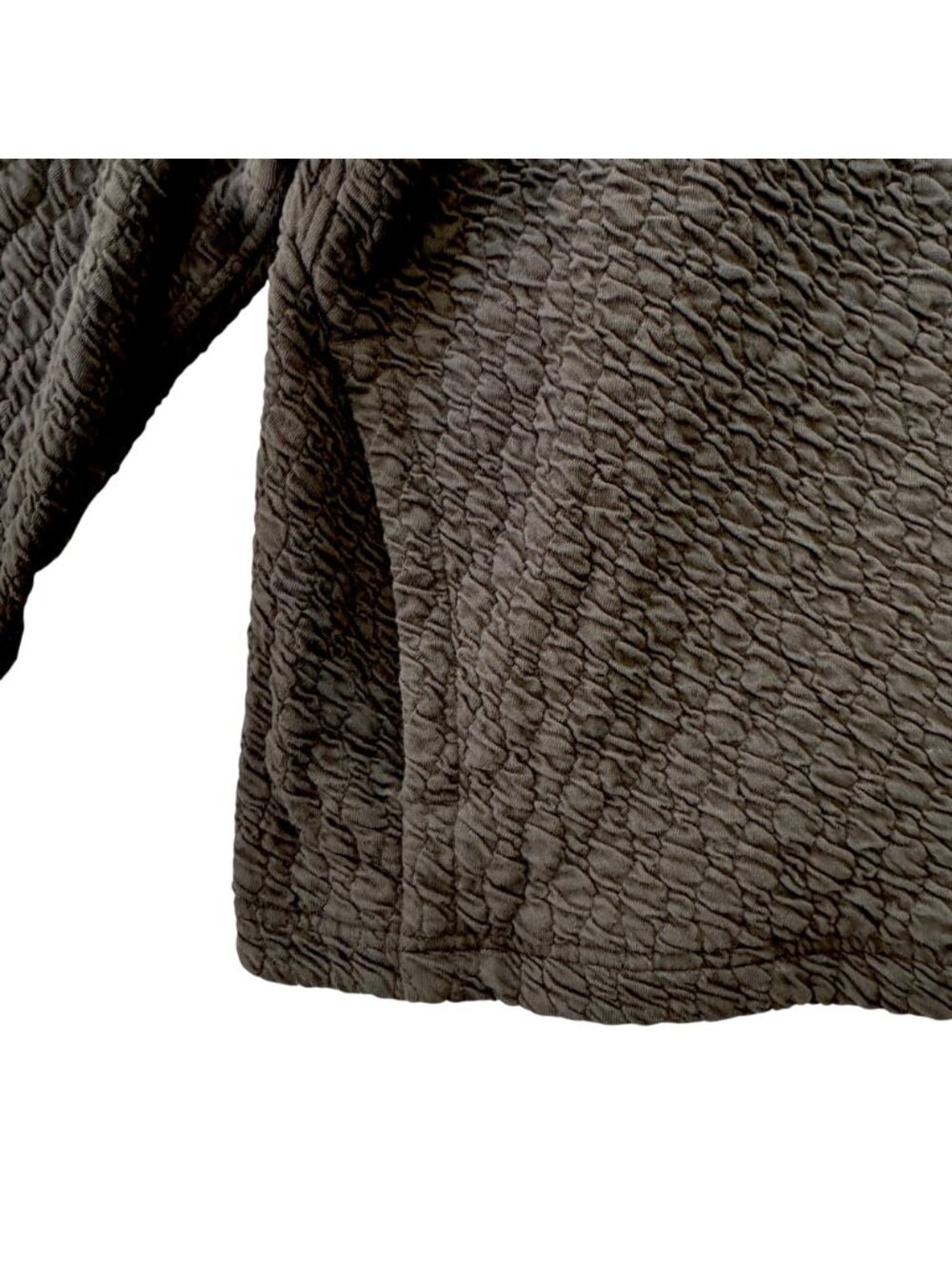 Lululemon Rippled Full-Zip Black Jacket Women's 12 Funnel Neck Oversized Relaxed - Picture 7 of 9